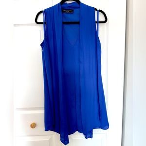 Royal Blue V-Cut Cocktail Dress